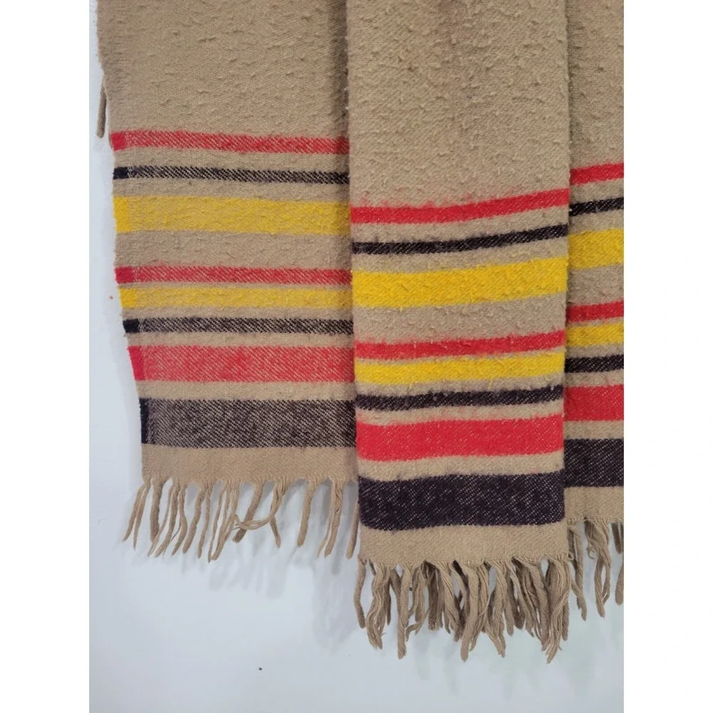Faribo Woolens Brown with Strips Throw Blanket 57
